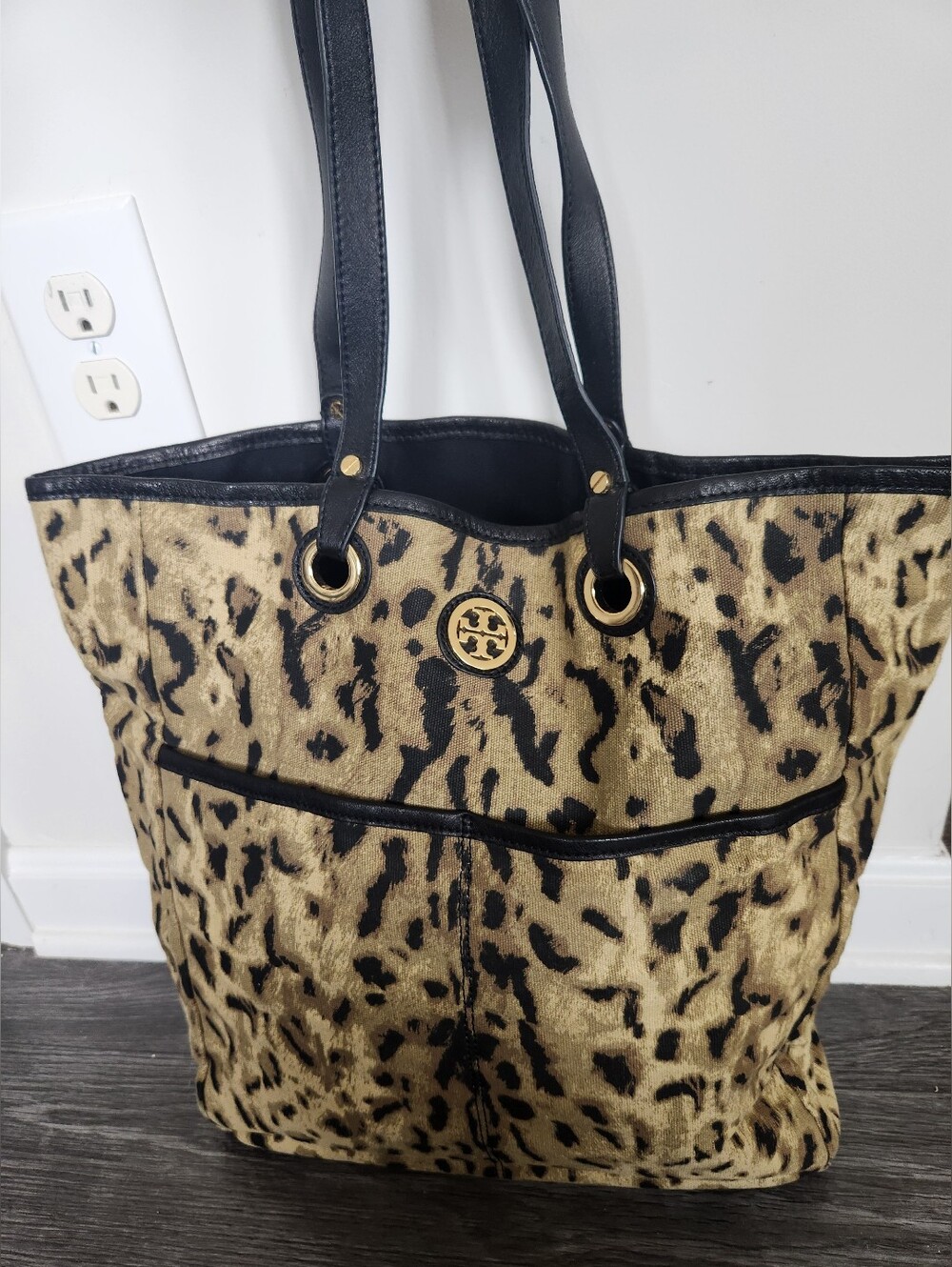 Tory Burch Leopard Canvas Tote
